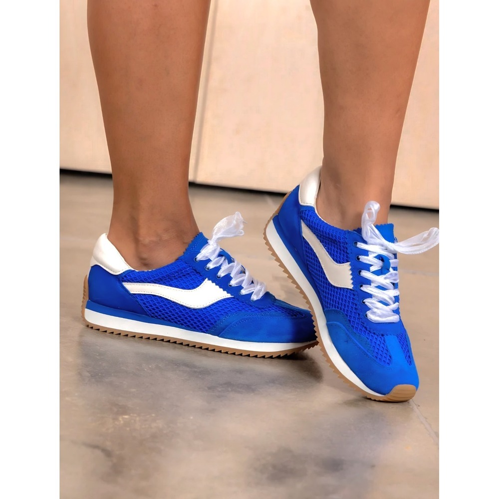 New Dolce Vita Blue and White Athletic Sneakers - Picture 4 of 9